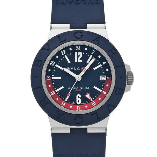 Aluminum GMT BB40ATGMT Blue BVLGARI Men's [Pre-Owned].