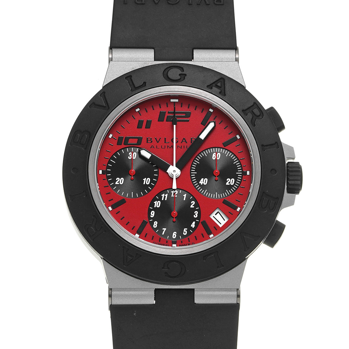 Aluminum Chronograph DUCATI BB40ATCH Red/Black BVLGARI Men's [Pre-Owned].