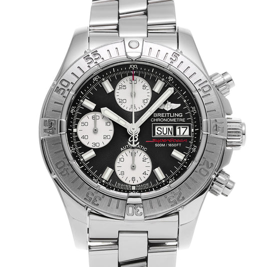Chrono Super Ocean A111B00PRS Black/Silver BREITLING Men's [Pre-Owned]