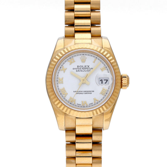 DATE JUST 179178 D (made around 2005) White ROLEX Ladies [Pre-Owned].