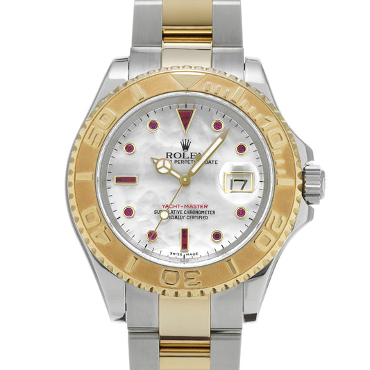 Yacht-Master 16623NGR Z (manufactured circa 2006) White MOP/Ruby ROLEX Men's [Pre-Owned].