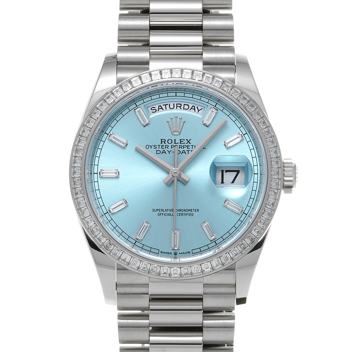 Day Date 36 128396TBR Random Serial Ice Blue/Diamond ROLEX Men's [Pre-Owned].