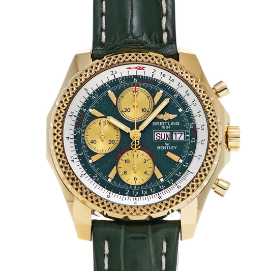Bentley GT K13362 Green/Gold BREITLING Men's [Pre-Owned].