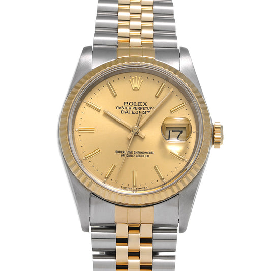 Datejust 16233 R (manufactured circa 1988) Champagne ROLEX Men's [Pre-Owned].