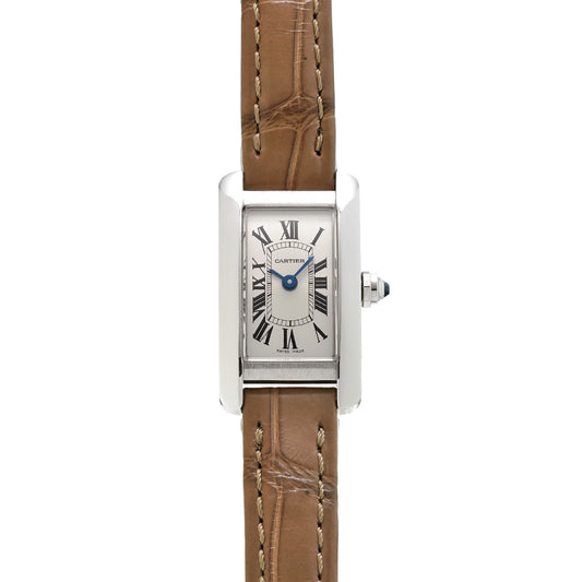 Tank American Mini Japan Limited Edition WSTA0032 Silver CARTIER Ladies [Pre-Owned].