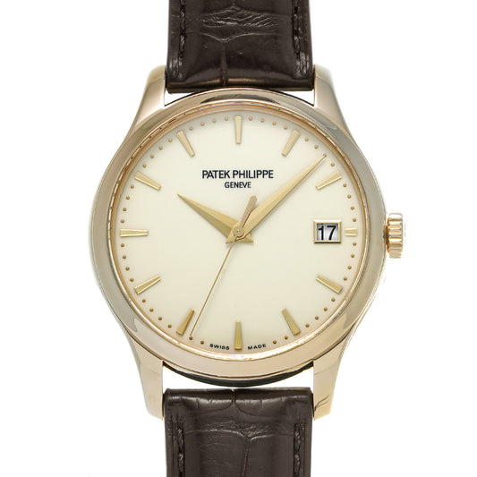 Calatrava 5227J-001 Ivory Laquer PATEK PHILIPPE Men's [Pre-Owned].