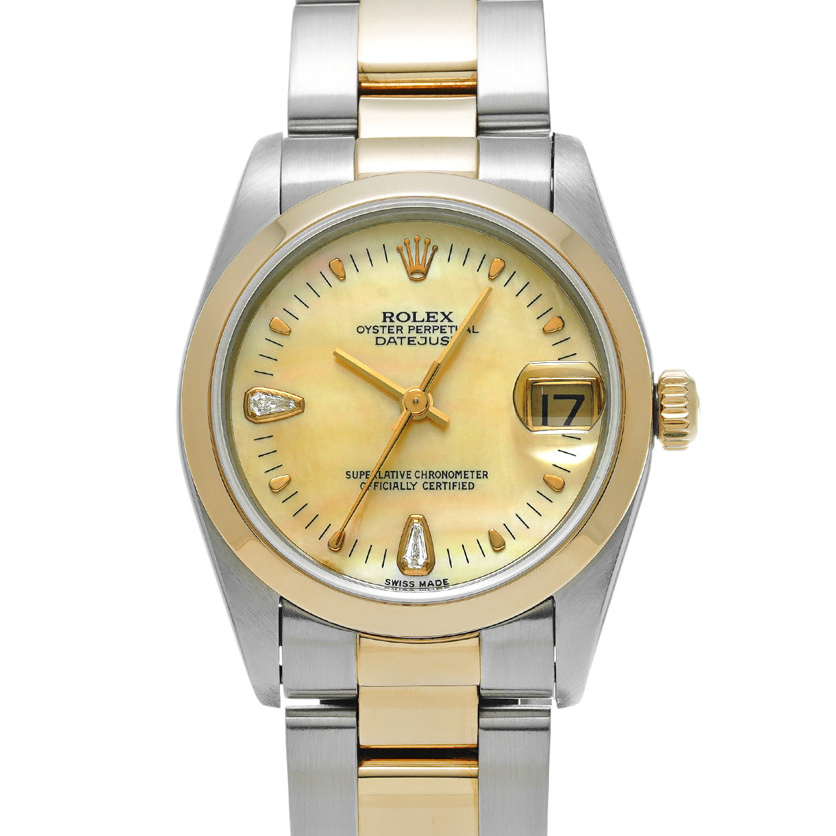 DATE JUST 78243N2BR A (manufactured circa 1999) Yellow MOP/Diamond ROLEX Ladies [Pre-Owned].