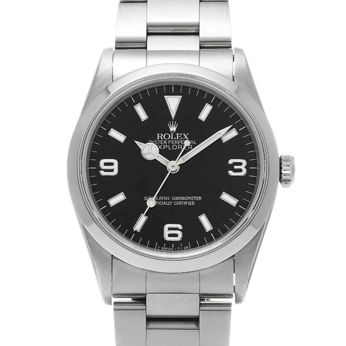 Explorer 14270 U (manufactured circa 1997) Black ROLEX Men's [Pre-Owned].