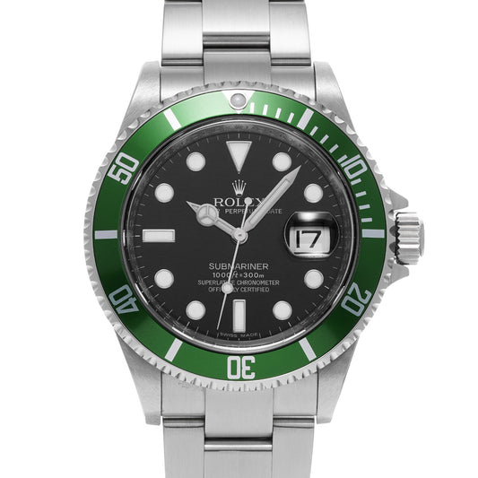 Submariner Date 16610LV V (manufactured circa 2009) Black ROLEX Men's [Pre-Owned].