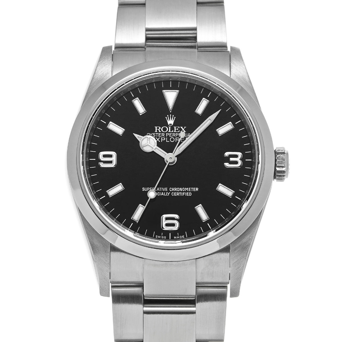 Explorer 114270 V (manufactured circa 2009) Black ROLEX Men's [Pre-Owned].