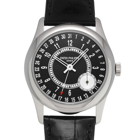 Calatrava 6006G-001 Black/Silver PATEK PHILIPPE Men's [Pre-Owned].
