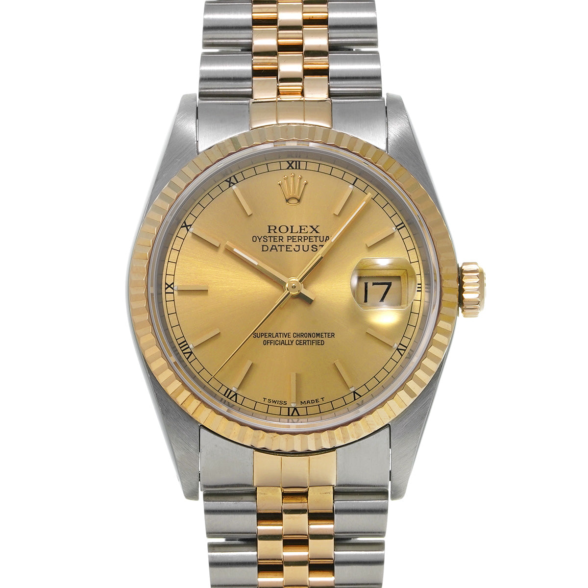 Datejust 16233 X (manufactured circa 1993) Champagne ROLEX Men's [Pre-Owned].