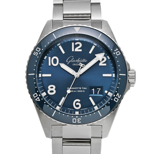 SeaQ Panorama Date 1-36-13-02-81-70 Blue GLASHUTTE ORIGINAL Men's [Pre-Owned].