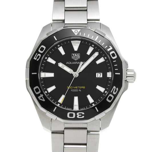 Aquaracer Quartz WAY101A.BA0746 Black TAG HEUER Men's [Pre-Owned].