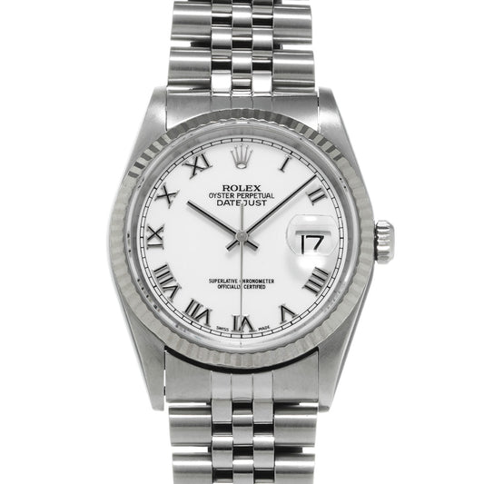 DATE JUST 16234 U (manufactured circa 1997) White ROLEX Men's [Pre-Owned].