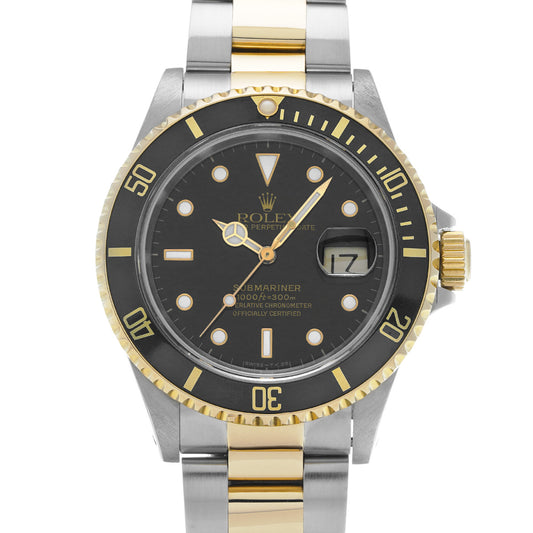 Submariner Date 16613 X (manufactured circa 1993) Black ROLEX Men's [Pre-Owned].