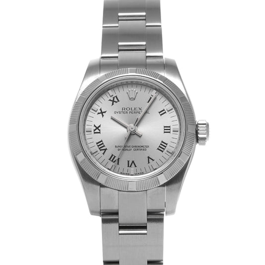 Oyster Perpetual 26 176210 Z (manufactured circa 2006) Silver ROLEX Ladies [Pre-Owned].