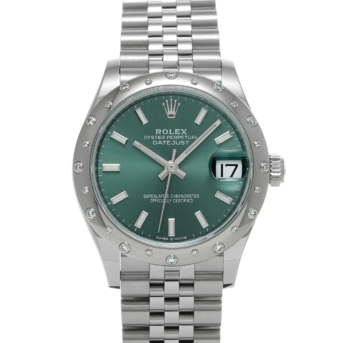 DATE JUST 31 278344RBR Random Serial Mint Green ROLEX Unisex [Pre-Owned].