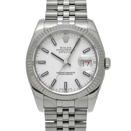 DATE JUST 116234 D (manufactured circa 2005) White ROLEX Men's [Pre-Owned].