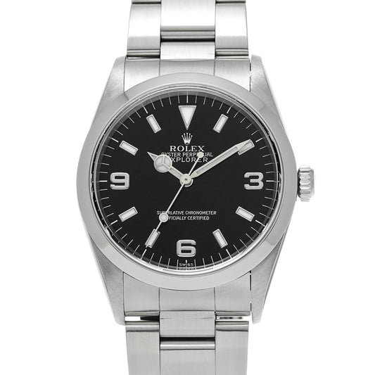 Explorer 14270 U (manufactured circa 1997) Black ROLEX Men's [Pre-Owned].