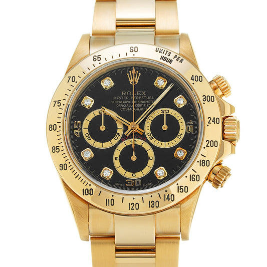 Cosmograph Daytona 16528G T (manufactured around 1996) Black/Diamond ROLEX Men's [Pre-Owned].