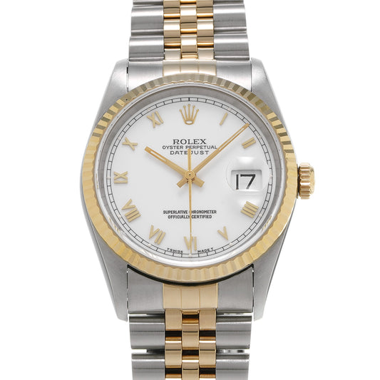 Datejust 16233 U (manufactured circa 1997) White ROLEX Men's [Pre-Owned].