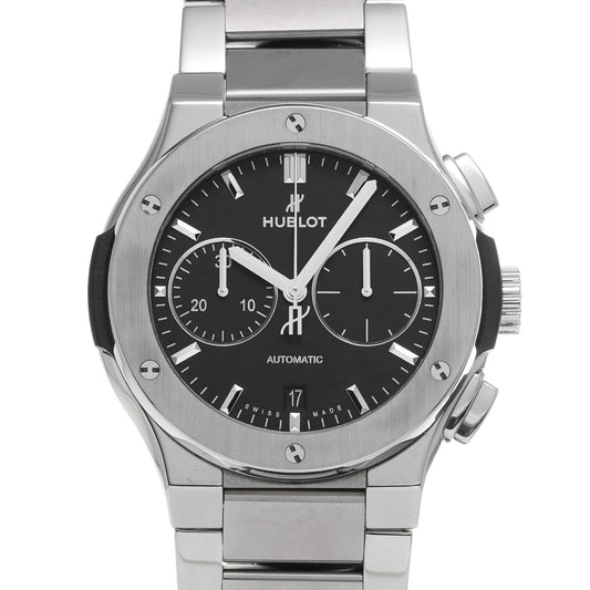 Classic Fusion Integrated Bracelet Chronograph Titanium 540.NX.1170.NX Black HUBLOT Men's [Pre-owned]