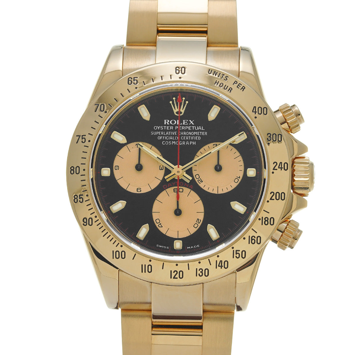 Cosmograph Daytona 116528 Y No. (manufactured around 2002) Black/Champagne ROLEX Men's [Pre-Owned].