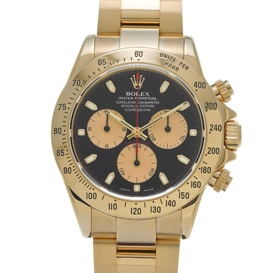 Cosmograph Daytona 116528 Y No. (manufactured around 2002) Black/Champagne ROLEX Men's [Pre-Owned].