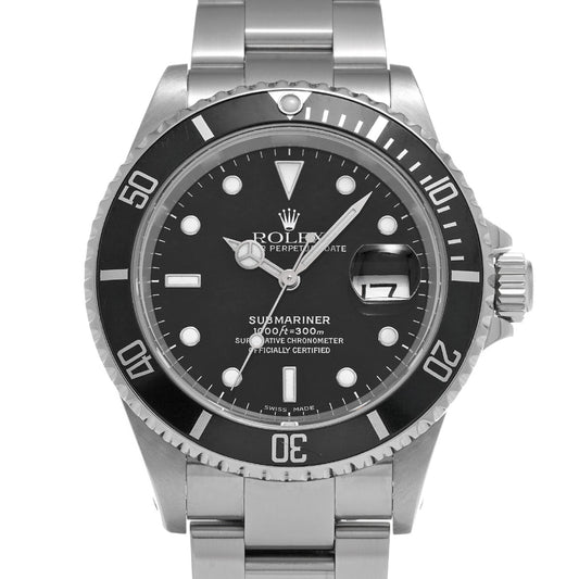 Submariner Date 16610 Y No. (manufactured circa 2002) Black ROLEX Men's [Pre-owned].