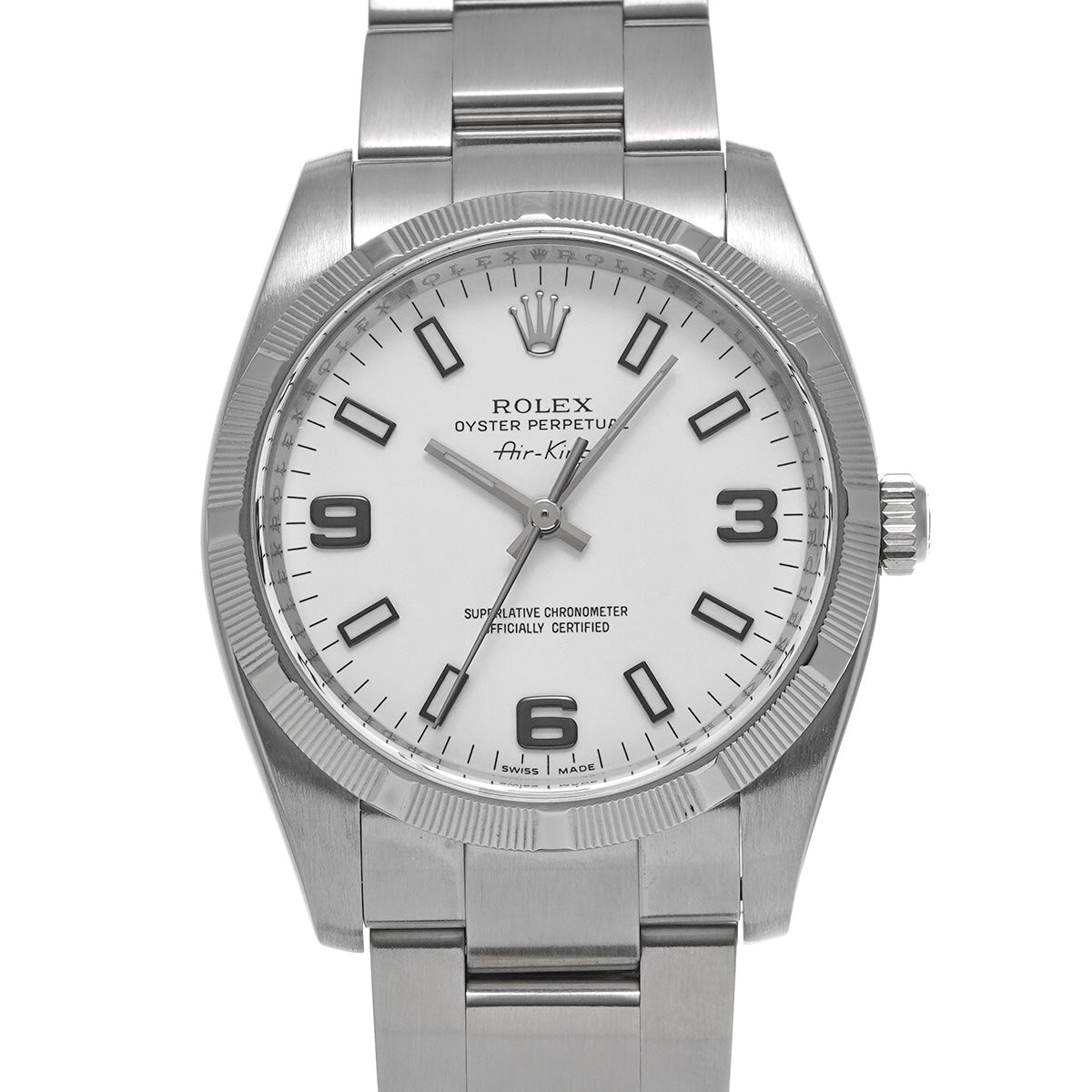 Air-King 114210 M (made around 2007) White ROLEX Men's [Pre-Owned].