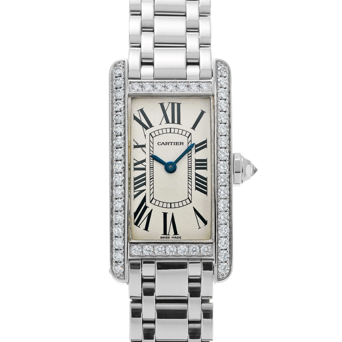 Tank American SM WB7073L1 Silver CARTIER Ladies [Pre-owned]