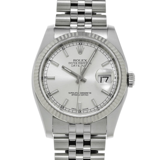 DATE JUST 116234 G (manufactured circa 2011) Silver ROLEX Men's [Pre-Owned].