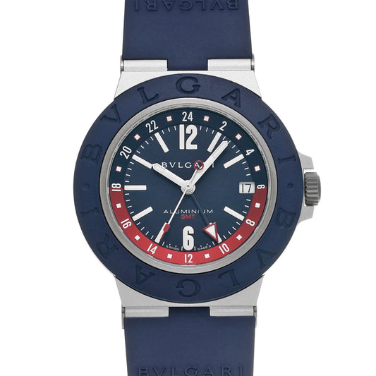 Aluminum GMT BB40ATGMT Blue BVLGARI Men's [Pre-Owned].