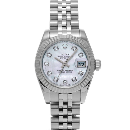 DATE JUST 179174NG Z (made around 2006) White MOP/Diamond ROLEX Ladies [Pre-Owned].