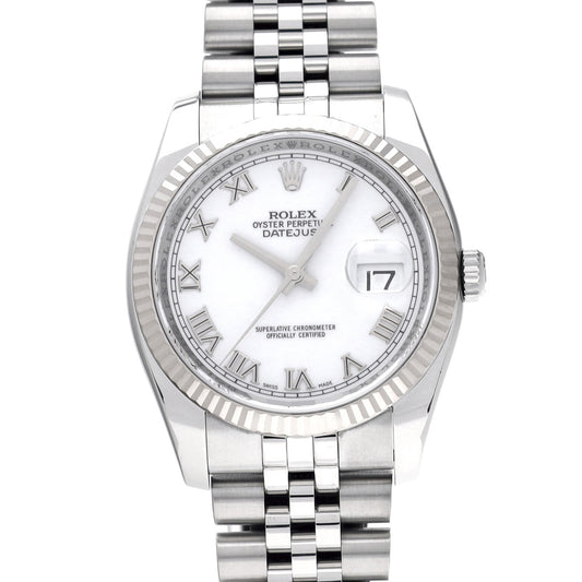 DATE JUST 116234 Z (manufactured circa 2007) White ROLEX Men's [Pre-Owned].