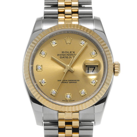 116233G Datejust Z (manufactured circa 2006) Champagne/Diamond ROLEX Men's [Pre-Owned].