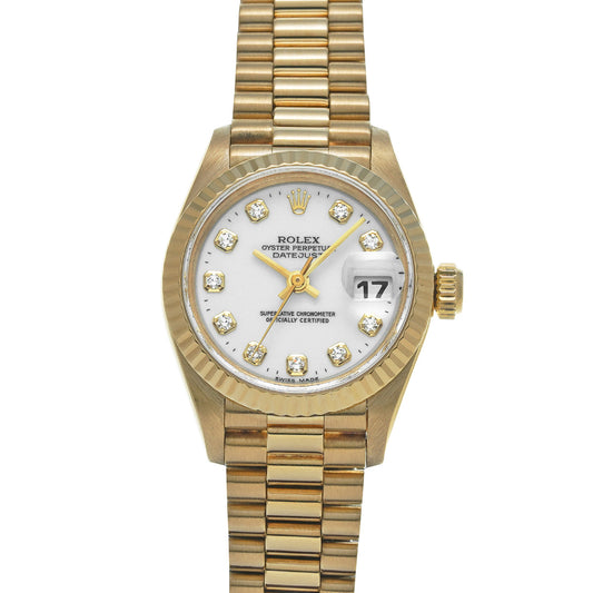 DATE JUST 26 69178G W (manufactured circa 1995) White/Diamond ROLEX Ladies [Pre-Owned].