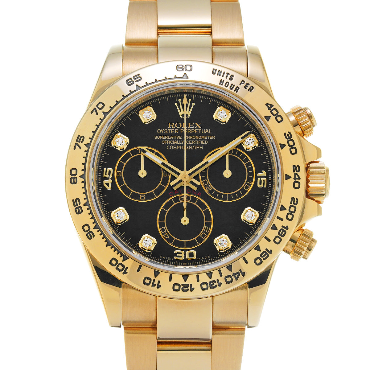 Cosmograph Daytona 116508G Random Serial Black/Diamond ROLEX Men's [Pre-Owned].