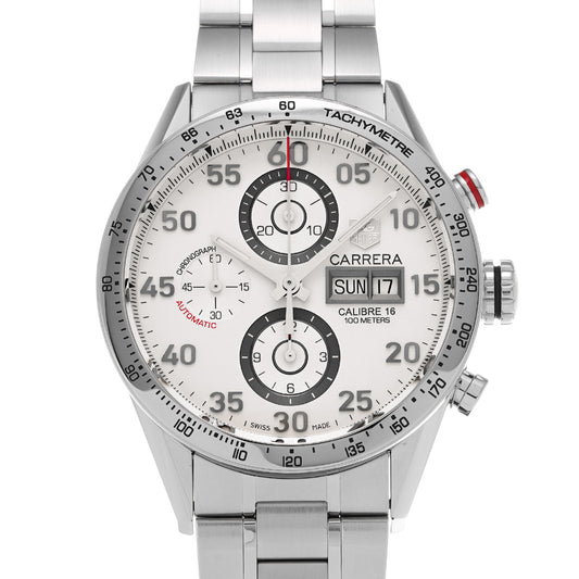 CARRERA Calibre 16 Chronograph Day Date CV2A11.BA0796 Silver TAG HEUER Men's [Pre-Owned].
