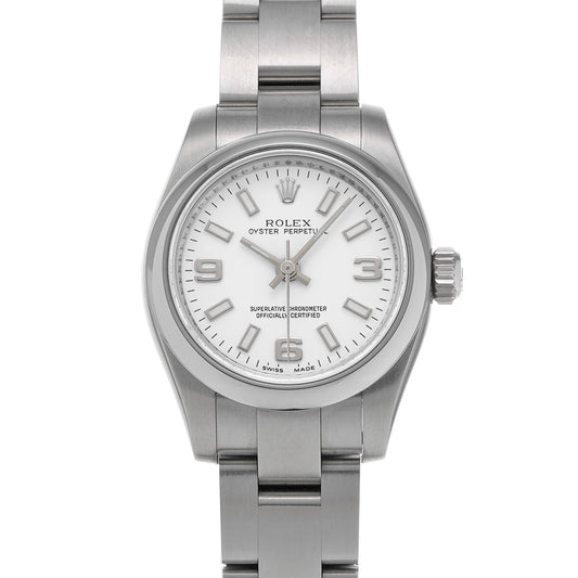 Oyster Perpetual 26 176200 Z (manufactured circa 2006) White ROLEX Ladies [Pre-Owned].