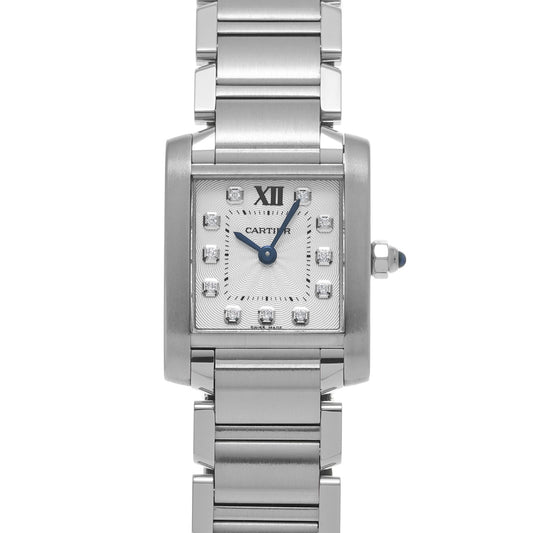 Tank Francaise SM WE110006 Silver / Diamonds CARTIER Ladies [Pre-owned]