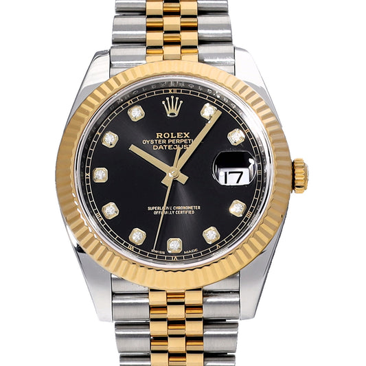 126333G Datejust Random Serial Black/Diamond ROLEX Men's [Pre-Owned].