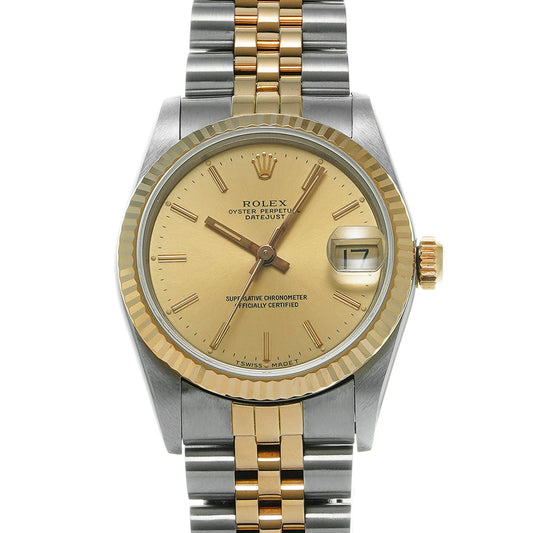 DATE JUST 68273 96th (manufactured circa 1986) Champagne ROLEX Unisex [Pre-Owned].