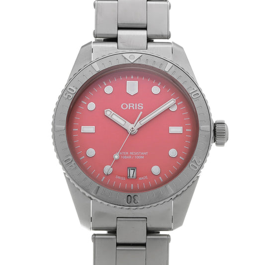 Divers 65 Cotton Candy 01 733 7771 4058-07 8 19 18 Pink ORIS Men's [Used].