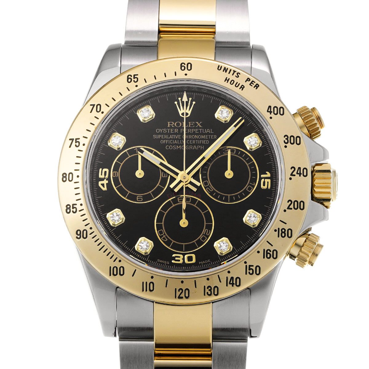 116523G Cosmograph Daytona Random Serial Black/Diamond ROLEX Men's [Pre-Owned].