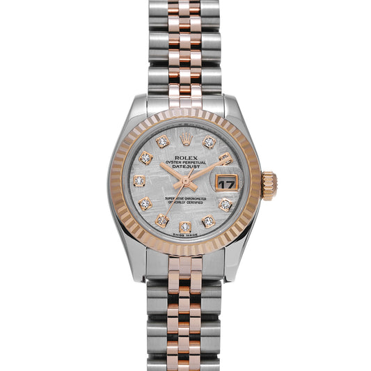 DATE JUST 179171G (manufactured circa 2005) Meteorite/Diamond ROLEX Ladies [Pre-Owned].