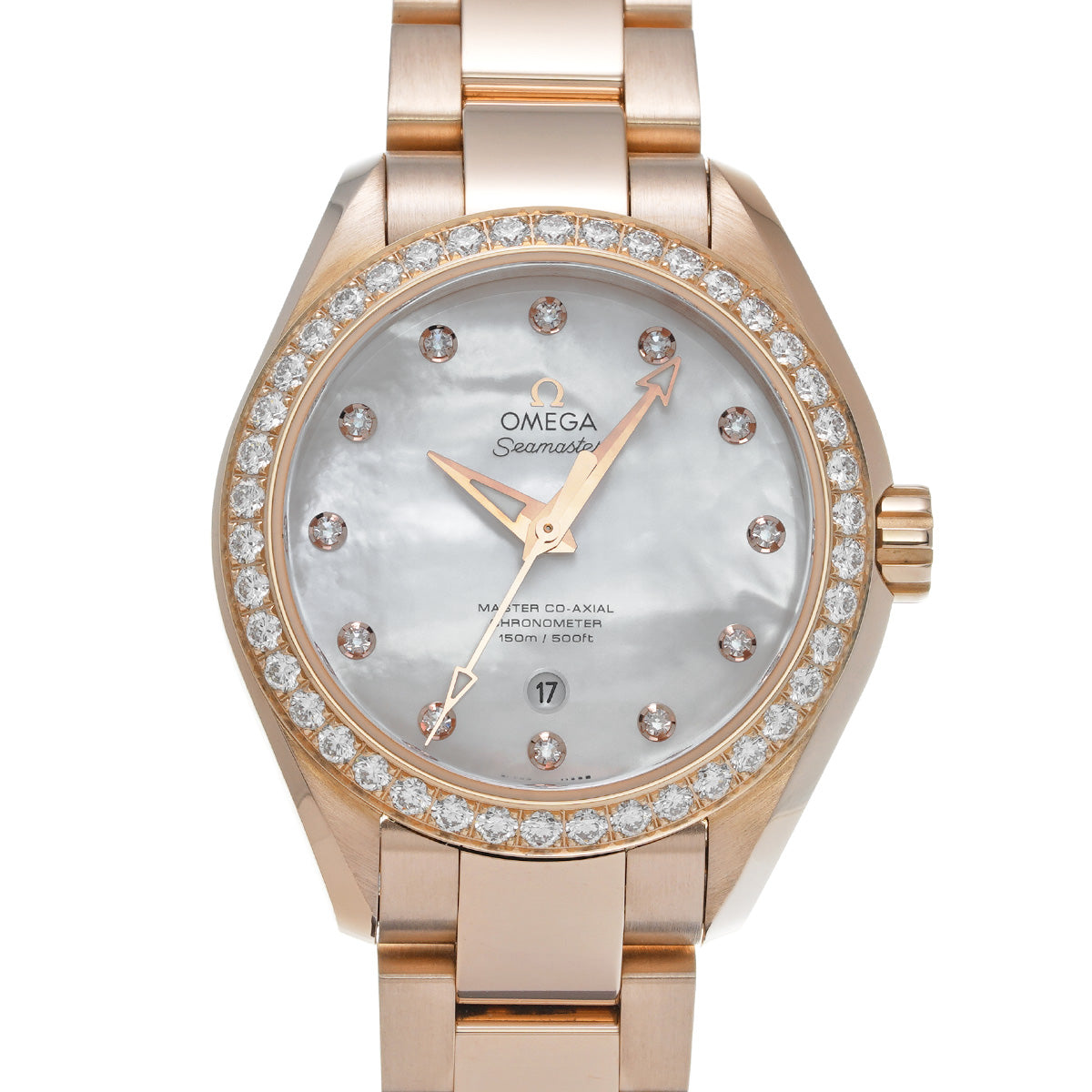 Seamaster Aqua Terra Master Co-Axial 231.55.34.20.55.003 White MOP/Diamond OMEGA Ladies [Pre-Owned]