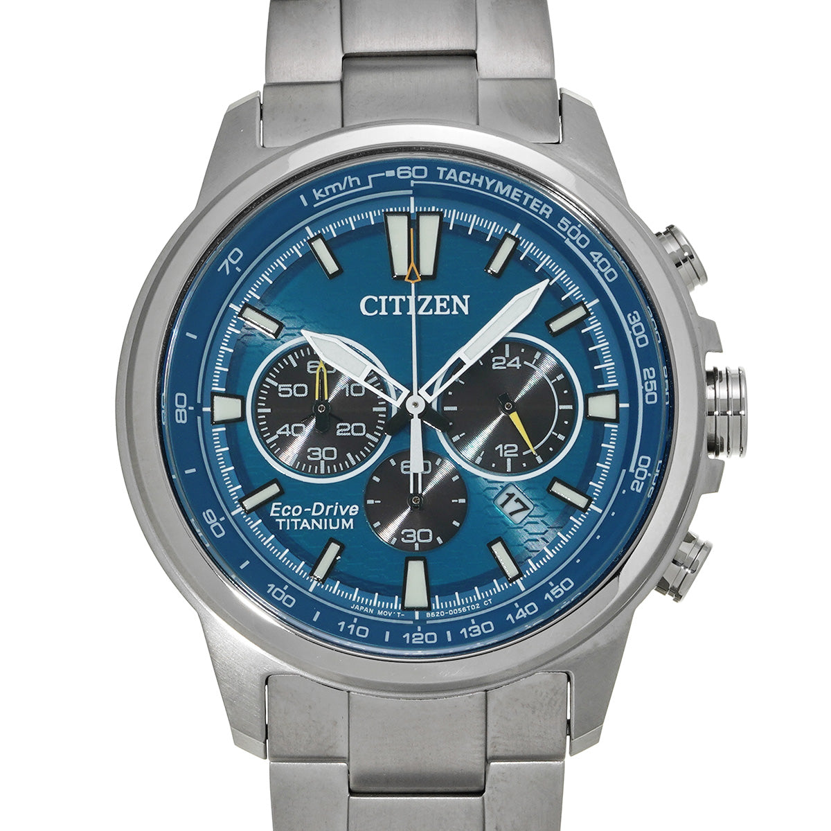 Super Titanium Chronograph CA4570-88L Blue CITIZEN Men's [Pre-Owned].