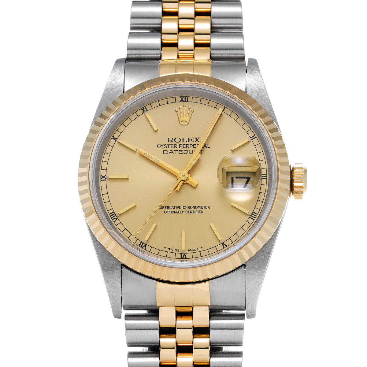 Datejust 16233 T (manufactured circa 1996) Champagne ROLEX Men's [Pre-Owned].